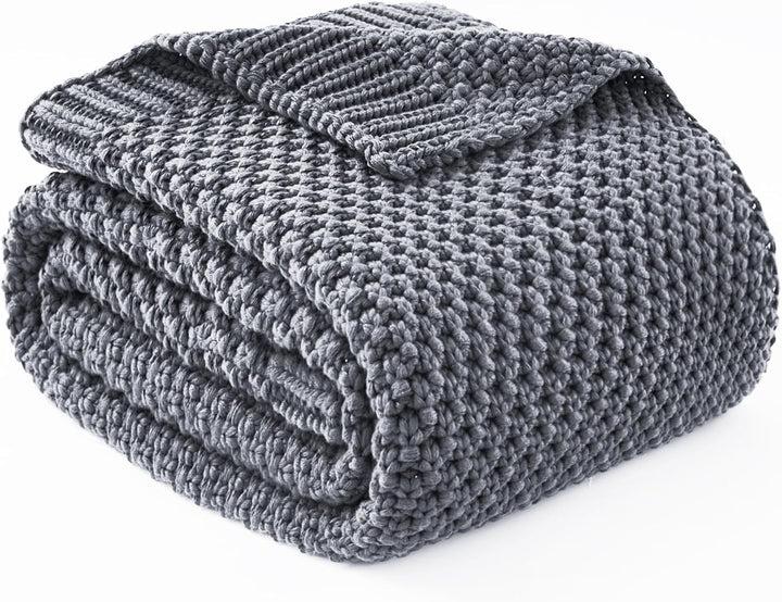 Colverro™ Chunky Knit Weighted Blanket in Breathable Cooling Microfiber