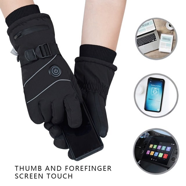 Colverro™ USB Rechargeable Heated Mittens with 3 Heat Levels