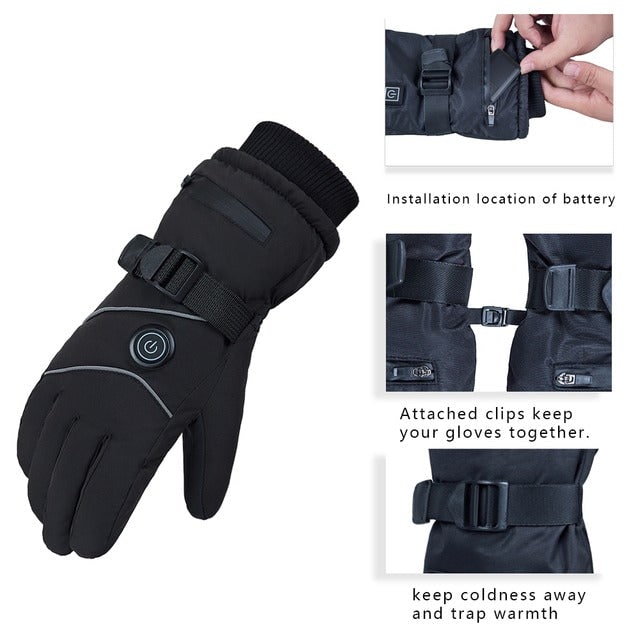Colverro™ USB Rechargeable Heated Mittens with 3 Heat Levels