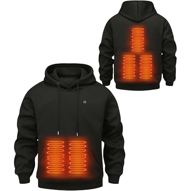 Colverro™ Zip-Up Heated Hoodie with Drawstring Hood &amp; 3 Heat Levels