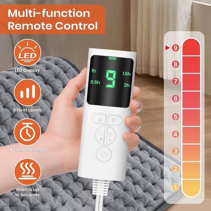 Colverro™ Electric Heating Pad with 9 Heat Settings &amp; Timer