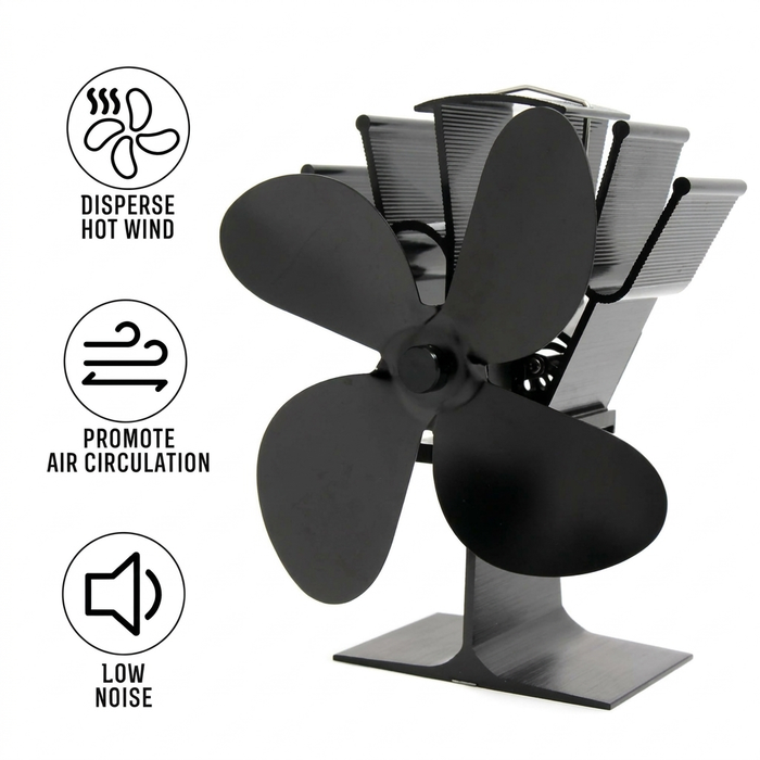 Colverro™ Heat-Powered Wood Stove Fan, No Electricity Needed