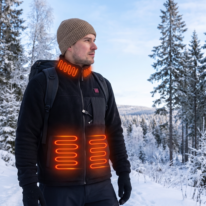 Colverro™ USB Heated Fleece Jacket with 4-Zone Heating and Dual Controls