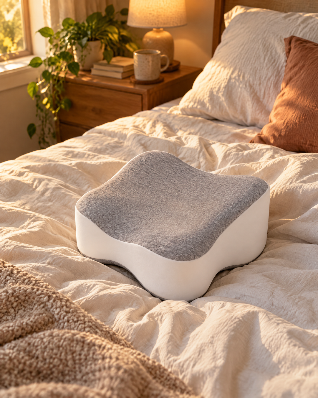 Colverro™ Contoured Memory Foam Knee Pillow for Side Sleepers