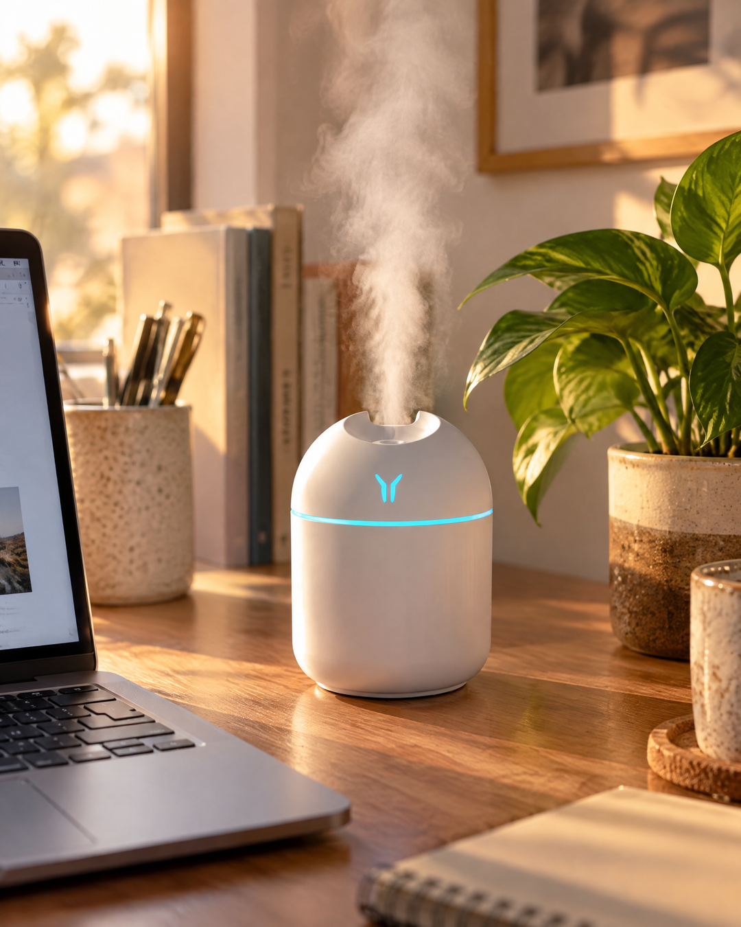 Colverro™ Mini USB Cool Mist Humidifier with Color-Changing Night Light