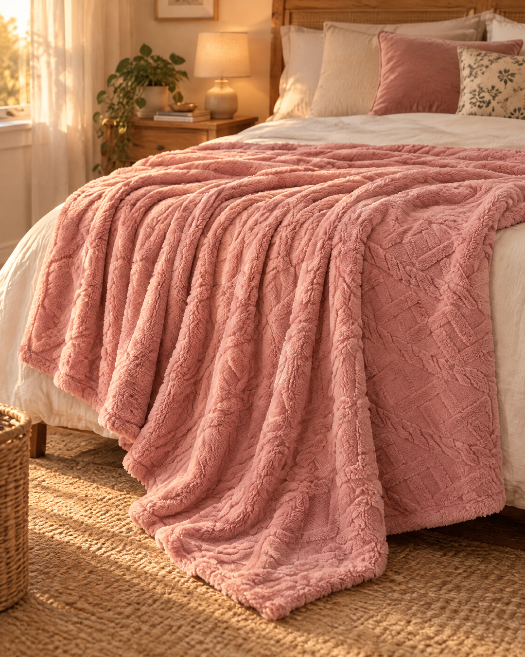 Colverro™ Fluffy Flannel Fleece Throw, Lightweight but Seriously Warm