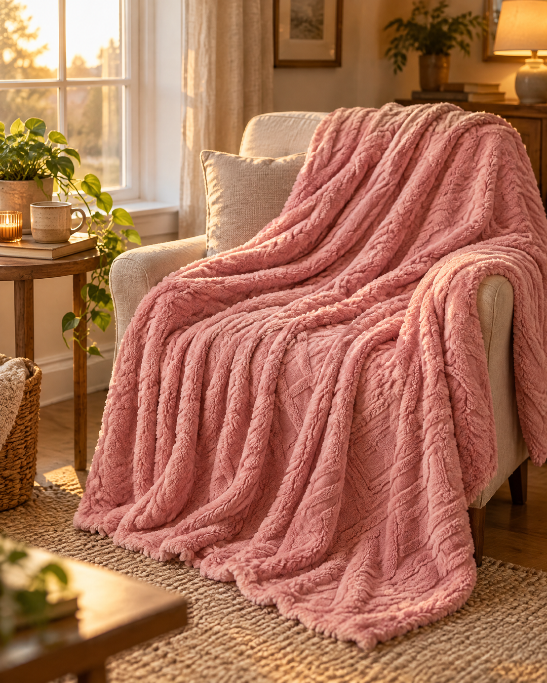 Colverro™ Fluffy Flannel Fleece Throw, Lightweight but Seriously Warm