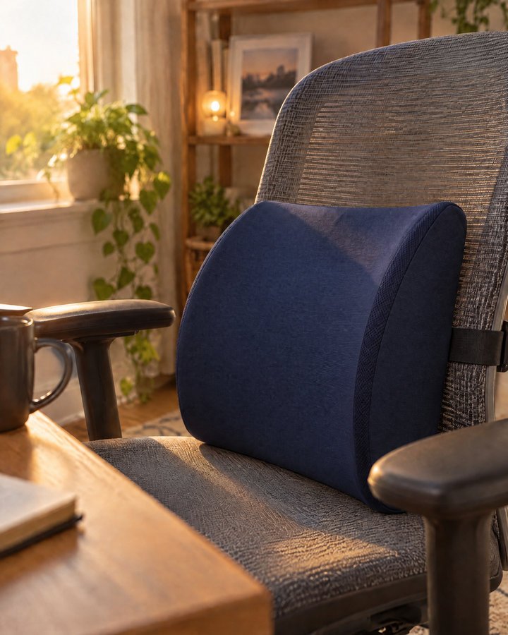 Colverro™ Memory Foam Lumbar Support Pillow for Desk Chair and Car