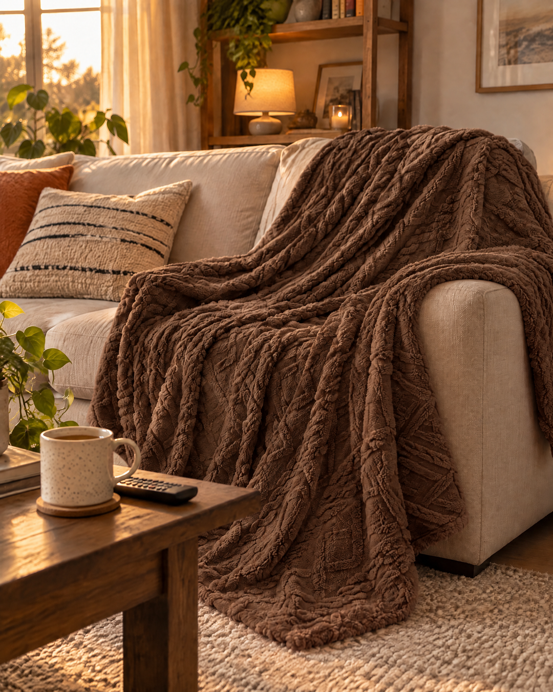 Colverro™ Fluffy Flannel Fleece Throw, Lightweight but Seriously Warm