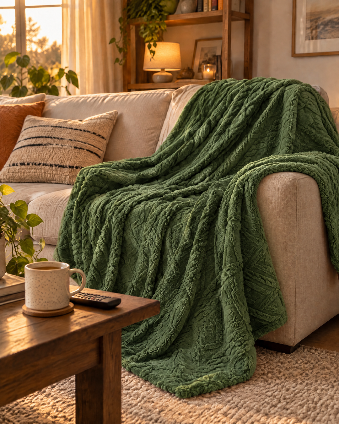 Colverro™ Fluffy Flannel Fleece Throw, Lightweight but Seriously Warm