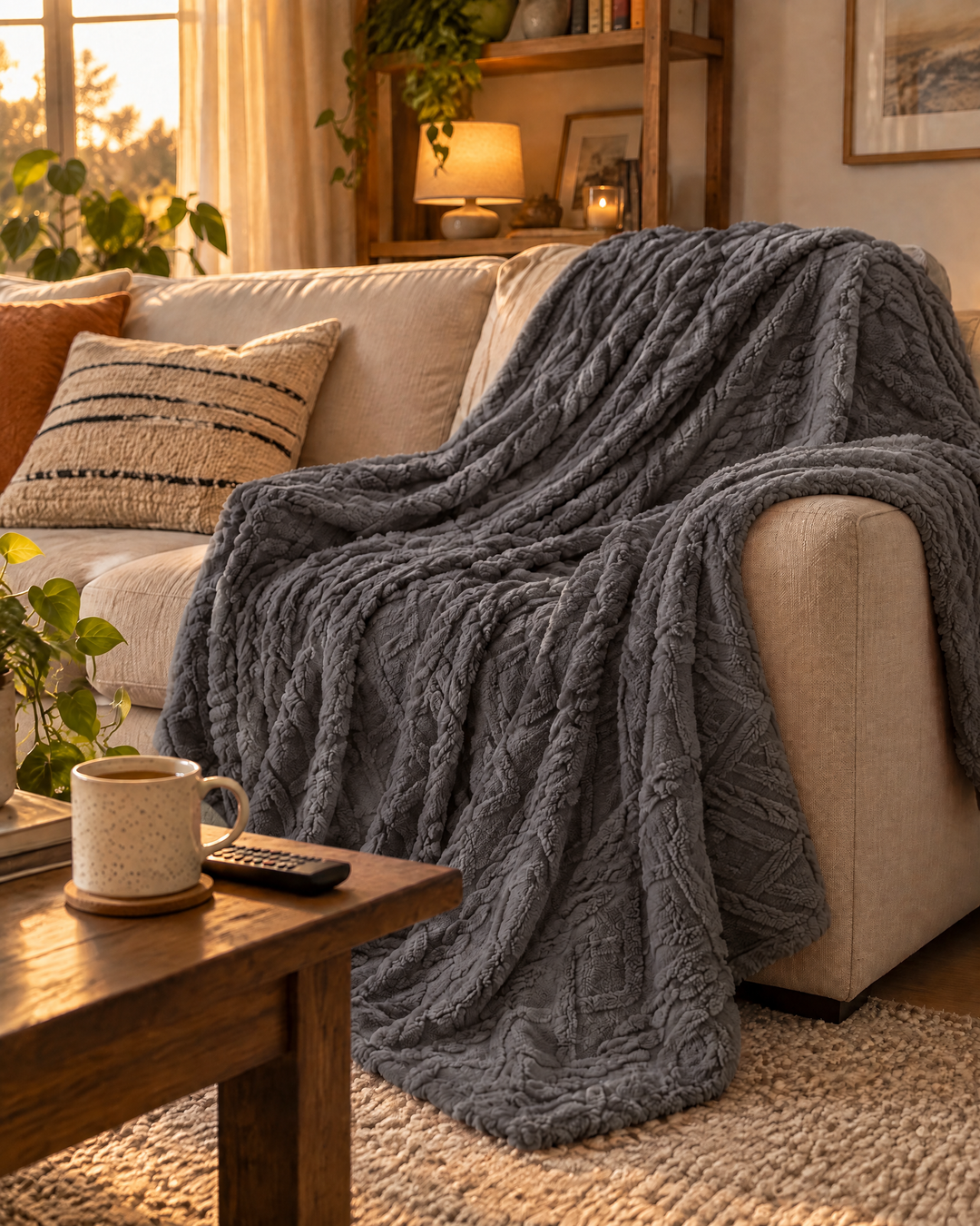 Colverro™ Fluffy Flannel Fleece Throw, Lightweight but Seriously Warm