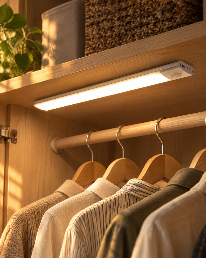 Colverro™ Rechargeable Motion Sensor Closet Light – Magnetic Stick-On LED