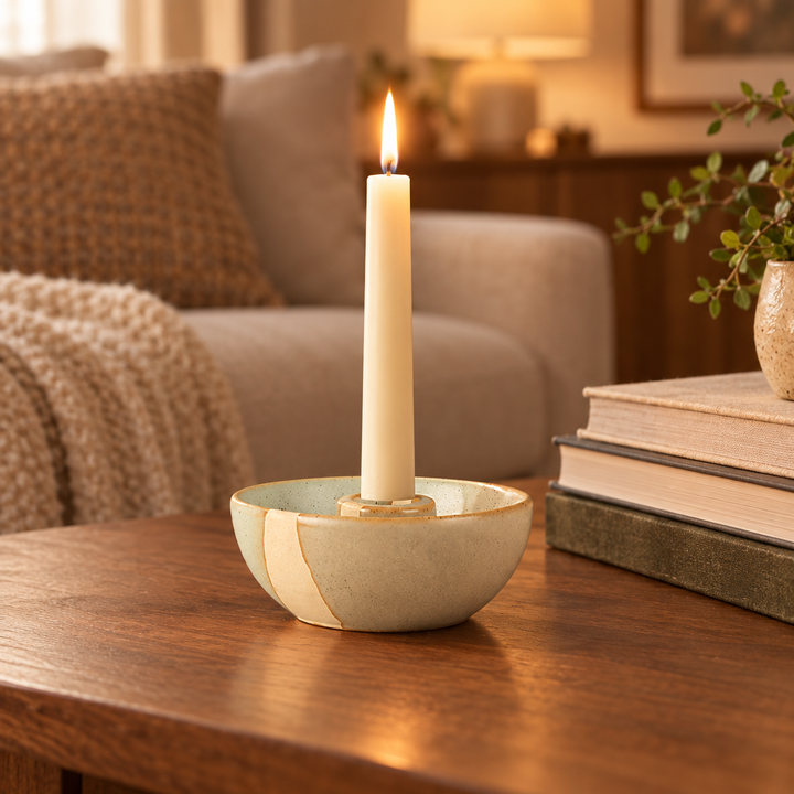 Colverro™ Ceramic Taper Candle Holders in Modern Nordic Shapes