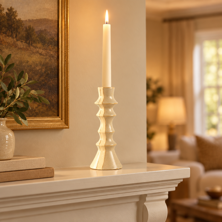 Colverro™ Ceramic Taper Candle Holders in Modern Nordic Shapes