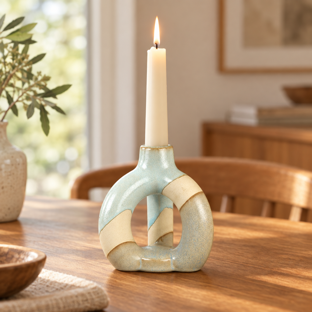 Colverro™ Ceramic Taper Candle Holders in Modern Nordic Shapes