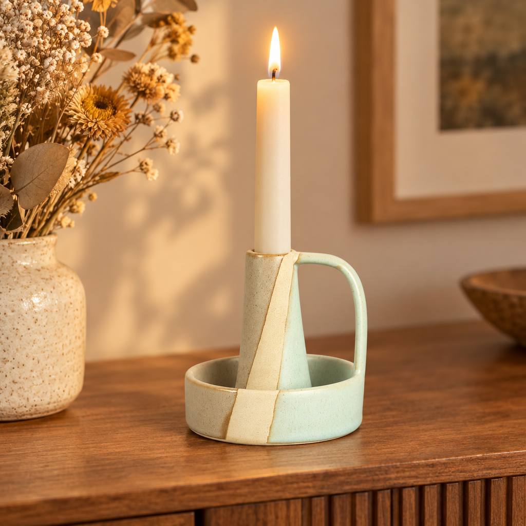 Colverro™ Ceramic Taper Candle Holders in Modern Nordic Shapes