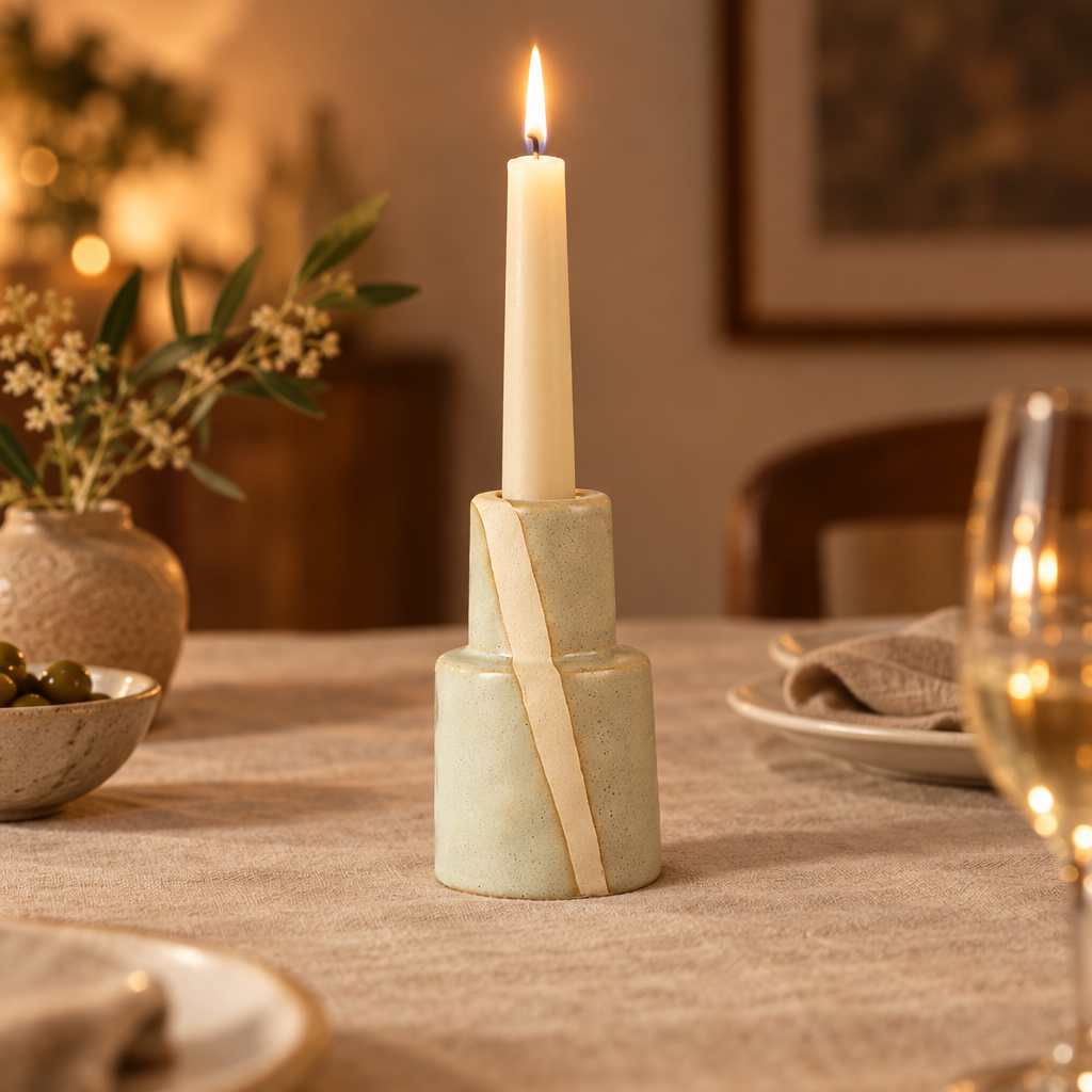 Colverro™ Ceramic Taper Candle Holders in Modern Nordic Shapes