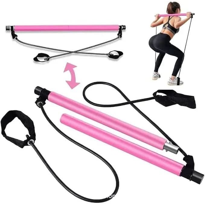 Colverro™ Portable Pilates Bar Kit with Resistance Bands and Foot Loops
