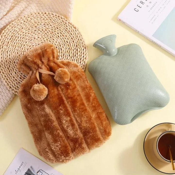 Colverro™ Hot Water Bottle with Removable Faux Fur Cover