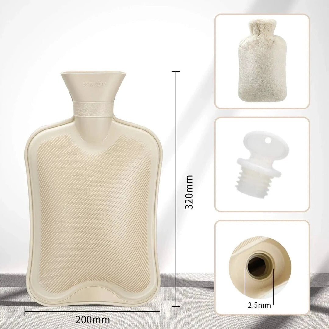 Colverro™ Hot Water Bottle with Removable Faux Fur Cover