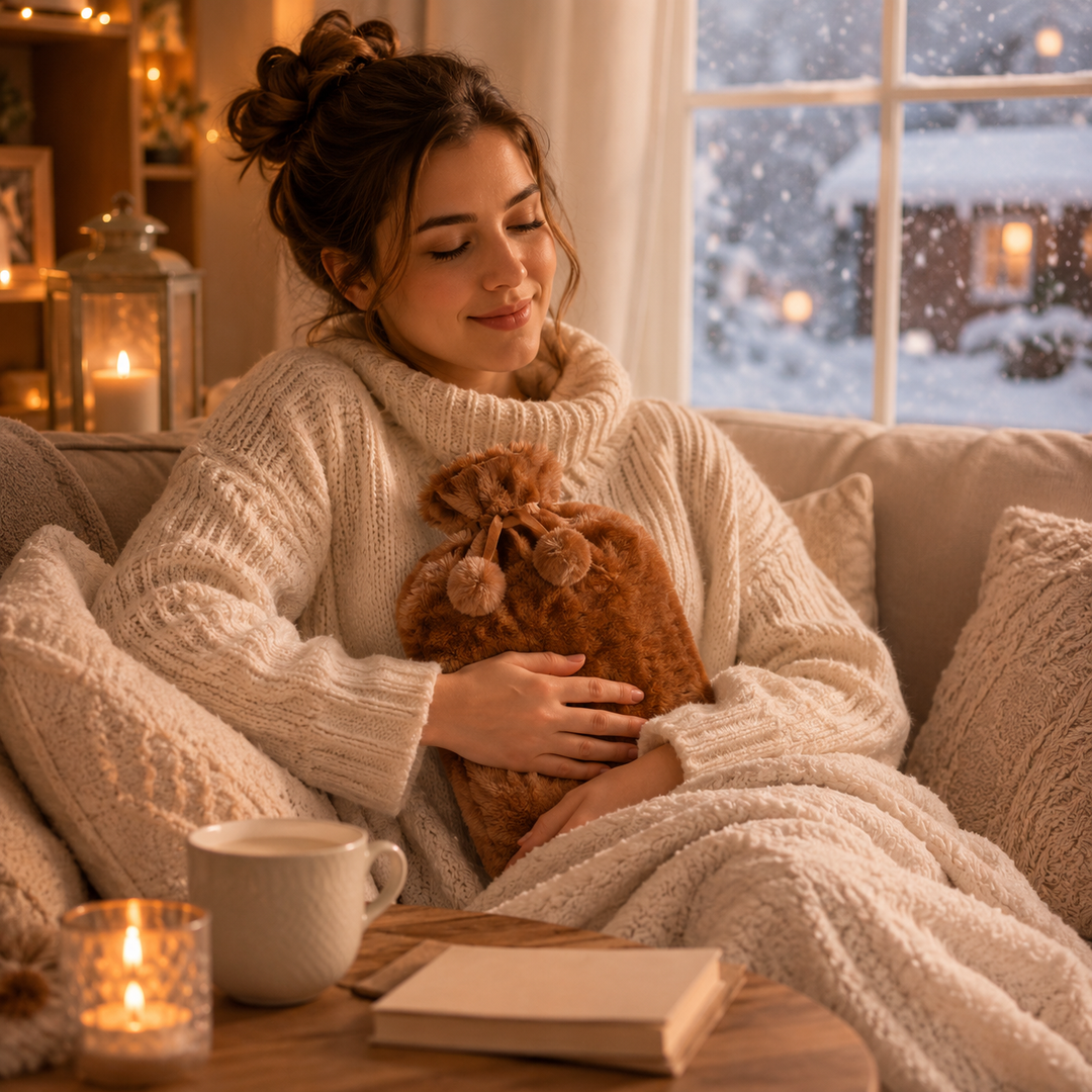 Colverro™ Hot Water Bottle with Removable Faux Fur Cover