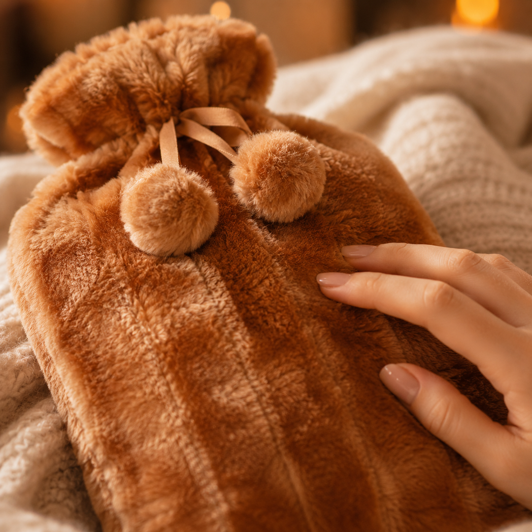 Colverro™ Hot Water Bottle with Removable Faux Fur Cover