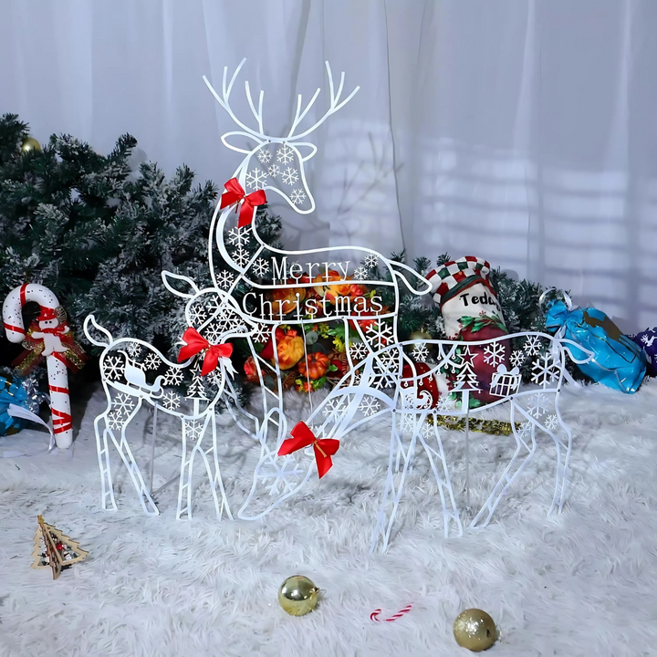 Colverro™ Lighted Reindeer and Sleigh Christmas Display with 240 LEDs