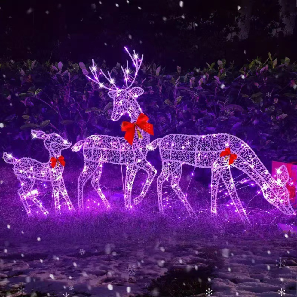 Colverro™ Large Light-Up Acrylic Reindeer Figure with 240 LEDs and Timer