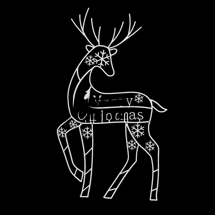 Colverro™ Large Light-Up Acrylic Reindeer Figure with 240 LEDs and Timer