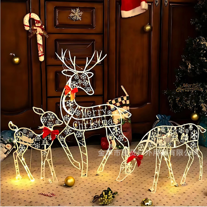 Colverro™ Lighted Reindeer and Sleigh Christmas Display with 240 LEDs