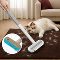 Colverro™ Manual Pet Hair Remover Brush with Long Handle and Scraper Edge