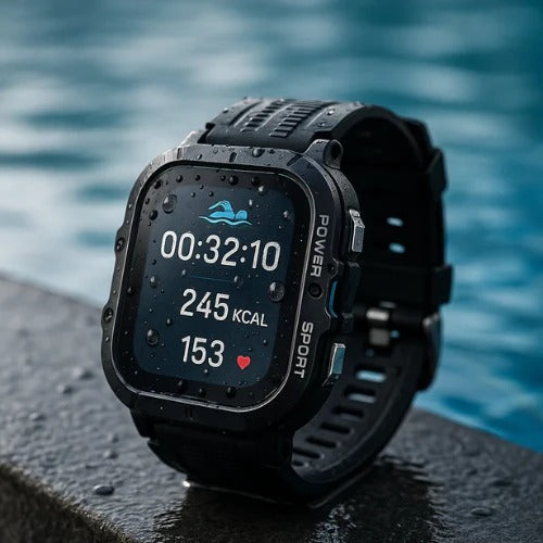 Colverro™ Waterproof Swim Smartwatch with Built-In Fitness Tracker