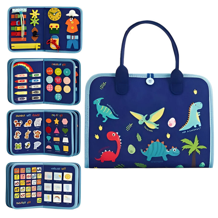 Colverro™ Montessori Sensory Board for Toddlers – Portable Busy Board
