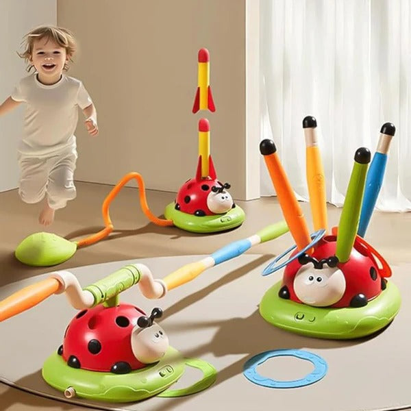 Colverro™ 3-in-1 Active Play Set with Jump Pad, Ring Toss and Rocket
