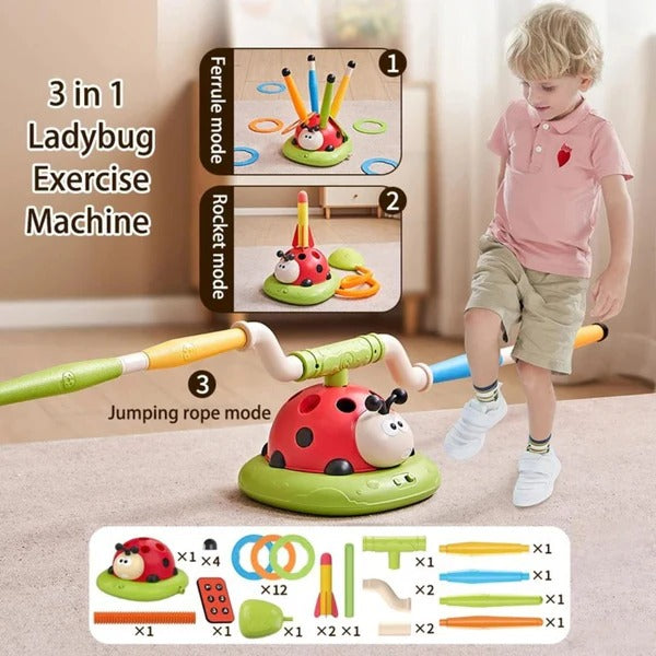Colverro™ 3-in-1 Active Play Set with Jump Pad, Ring Toss and Rocket