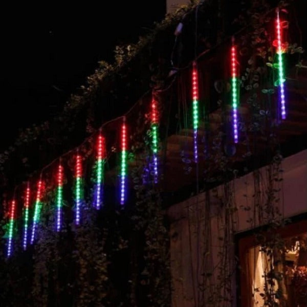 Colverro™ LED Icicle Lights with Falling Snow Effect, 8 Tubes
