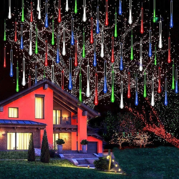 Colverro™ LED Icicle Lights with Falling Snow Effect, 8 Tubes