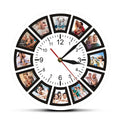 Colverro™ Personalized Photo Collage Wall Clock with 12 Picture Slots