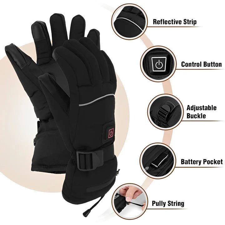 Colverro™ Rechargeable Heated Gloves for Skiing with 3 Heat Levels