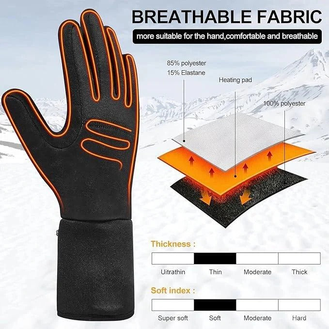 Colverro™ Ultra-Thin Heated Glove Liners with Touchscreen Fingertips
