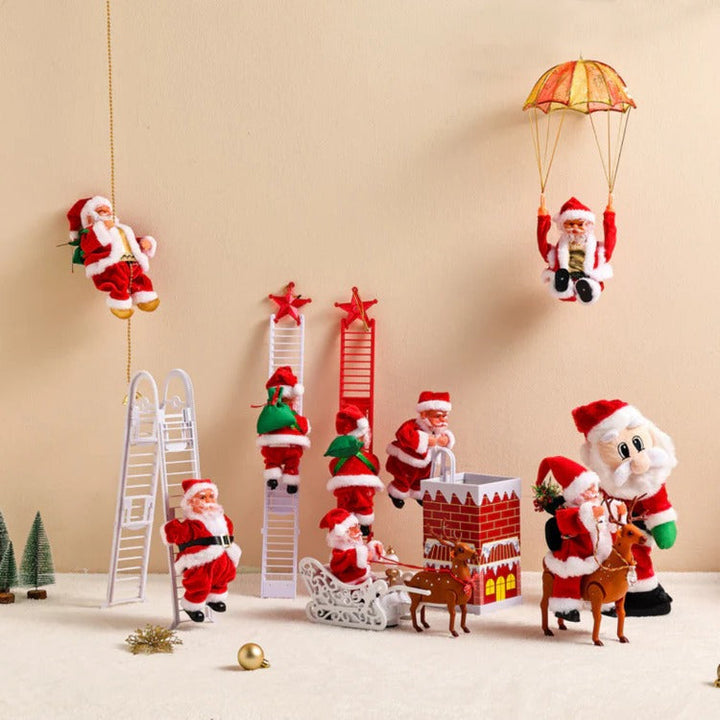 Colverro™ Climbing Santa Christmas Decoration With Lights and Music