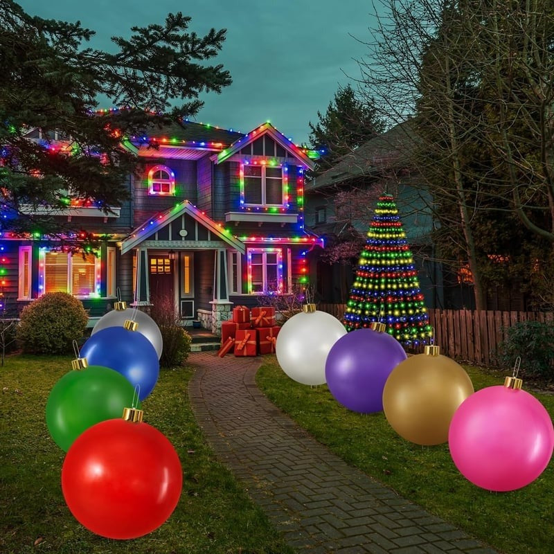 Colverro™ Giant Inflatable Christmas Ball Ornament for Yard and Indoors