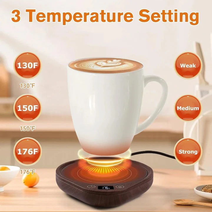Colverro™ Mug Warmer and Cup Set with 3 Heat Settings