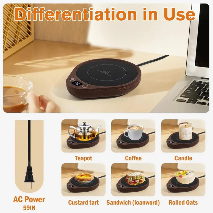 Colverro™ Mug Warmer and Cup Set with 3 Heat Settings