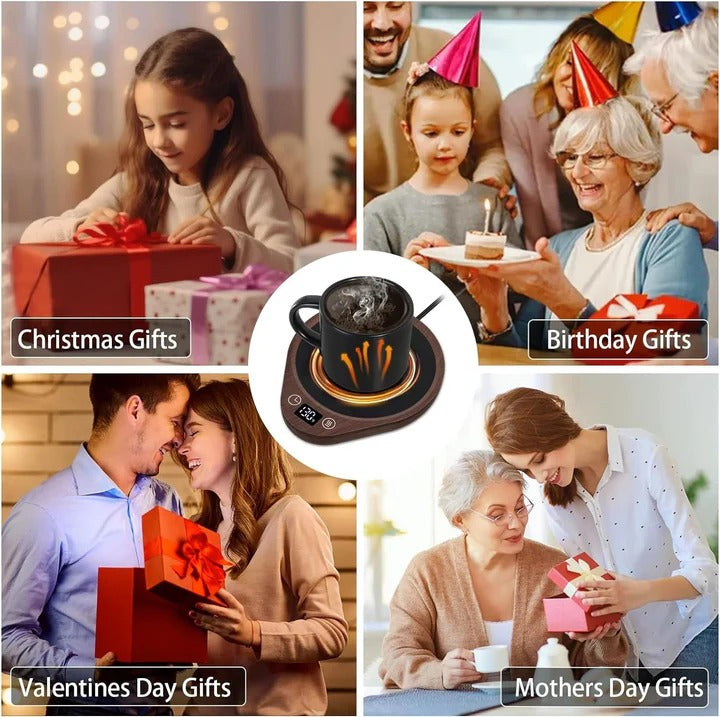 Colverro™ Mug Warmer and Cup Set with 3 Heat Settings