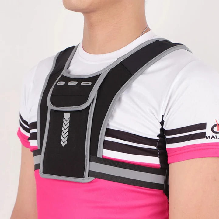 Colverro™ Reflective Running Vest with Phone Chest Pocket
