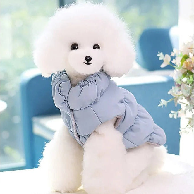 Colverro™ Fleece-Lined Winter Dog Jacket with Leash Ring and High Collar