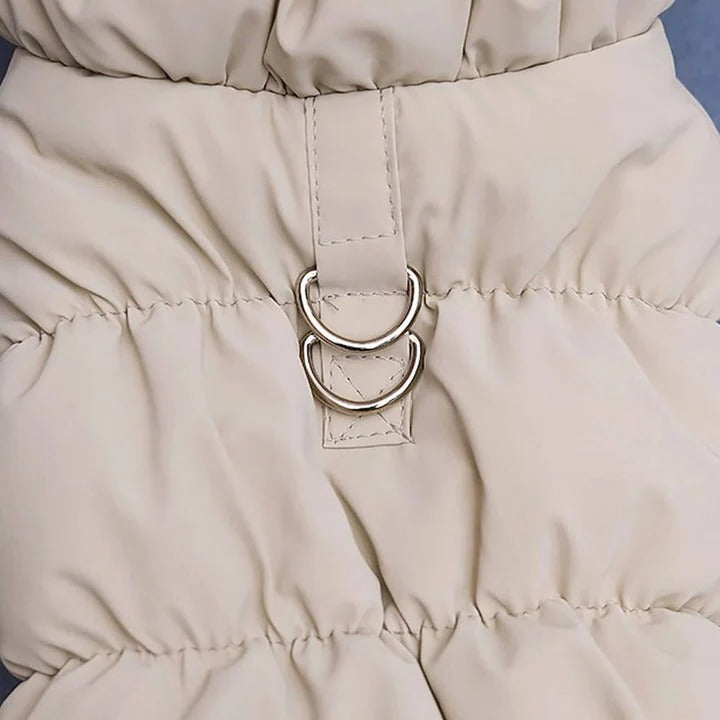 Colverro™ Fleece-Lined Winter Dog Jacket with Leash Ring and High Collar