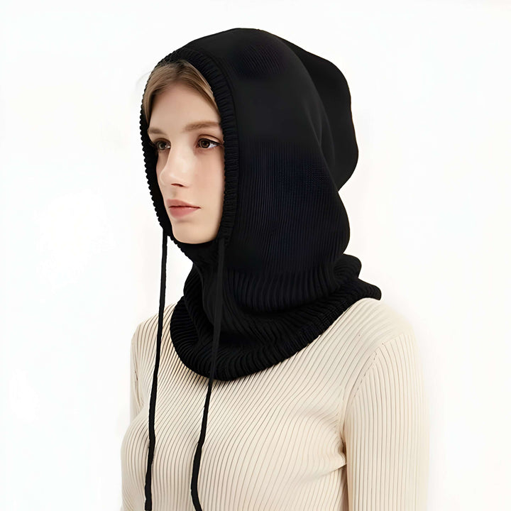 Colverro™ Cashmere-Feel Knit Hood Hat with Adjustable Drawstring