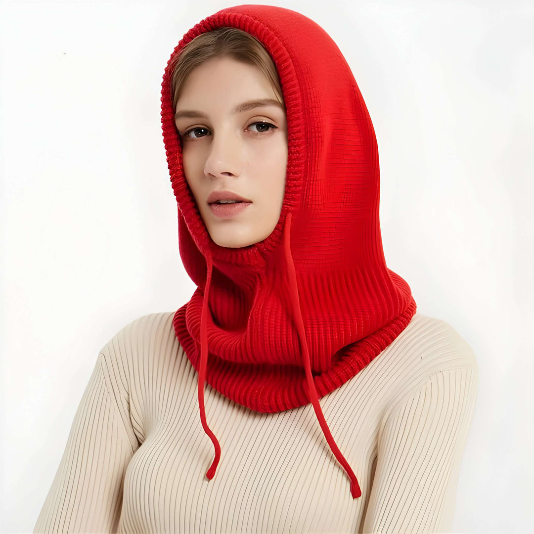 Colverro™ Cashmere-Feel Knit Hood Hat with Adjustable Drawstring